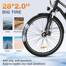 COLORWAY 28" Electric Bike, EBike with 36V 15Ah Removable Battery, 7-Speed, City Bike with 250W motor, range up to 45-100km