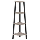 VASAGLE Corner Shelf Unit, 4-Tier Corner Shelf, Ladder Shelf for Living Room, Bookshelf or Plant Stand, Industrial Accent