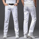 Spring and Summer White Soft Stretch Denim Men Jeans Fashion Casual Classic Style Slim Trousers Male Brand Advanced Pants