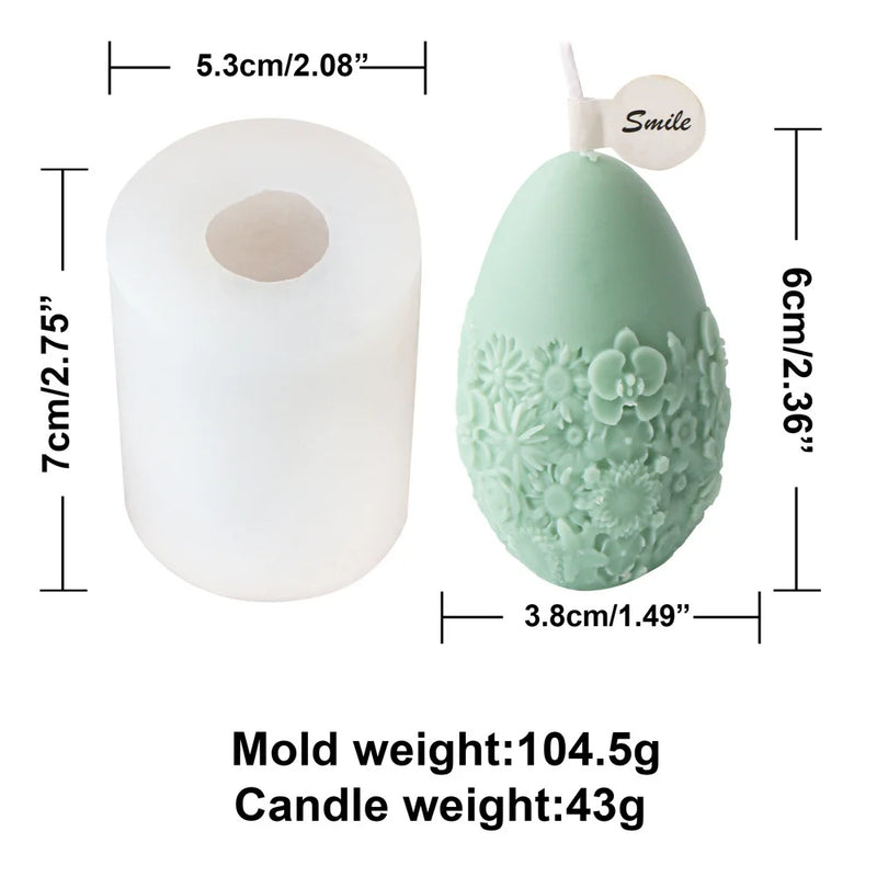 Easter Embossed Silicone Mould Easter Egg Candle Molds Diy Aromatherapy Plaster Graffiti Eggs Candle Making Kit Diy Craft Tools