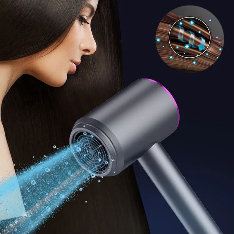 High-Speed Hot Cold Wind Hair Dryer High-Power Negative Ion Ultra Silent Professional Hair Dryer For Home Blue Light Hair Salons