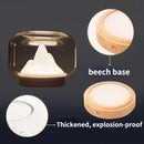 Creative Warm Lamp Mini Fish Tank Snow Mountain Lamp Thickened Glass Fish Tank Living Room Desk Mini Aquarium Pet Decoration