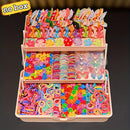 555pcs Girls Hair Accessories Set Colorful Butterfly Fashion Hair Clips Ties Elastic Bands for Daily Ponytail Fixation
