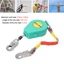 Self Retracting Lifeline 330lbs Fall Arrester Fall Protection with Alloy Steel Hook & Steel Wire Rope 23ft 7m