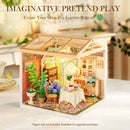 ROBOTIME DIY Miniature House Kit, Dollhouse Model Building Craft Kit Birthday Creative Gifts for Adults & Kids