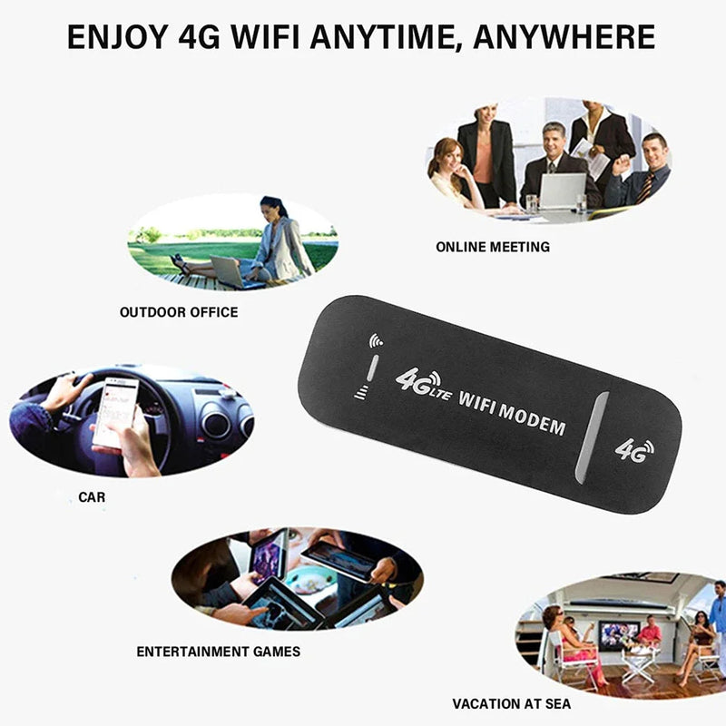 4G WiFi Router LTE Wireless USB Dongle 150Mbps Unlocked WiFi Network Adapter High-speed Modem Stick Mobile Broadband Sim Card