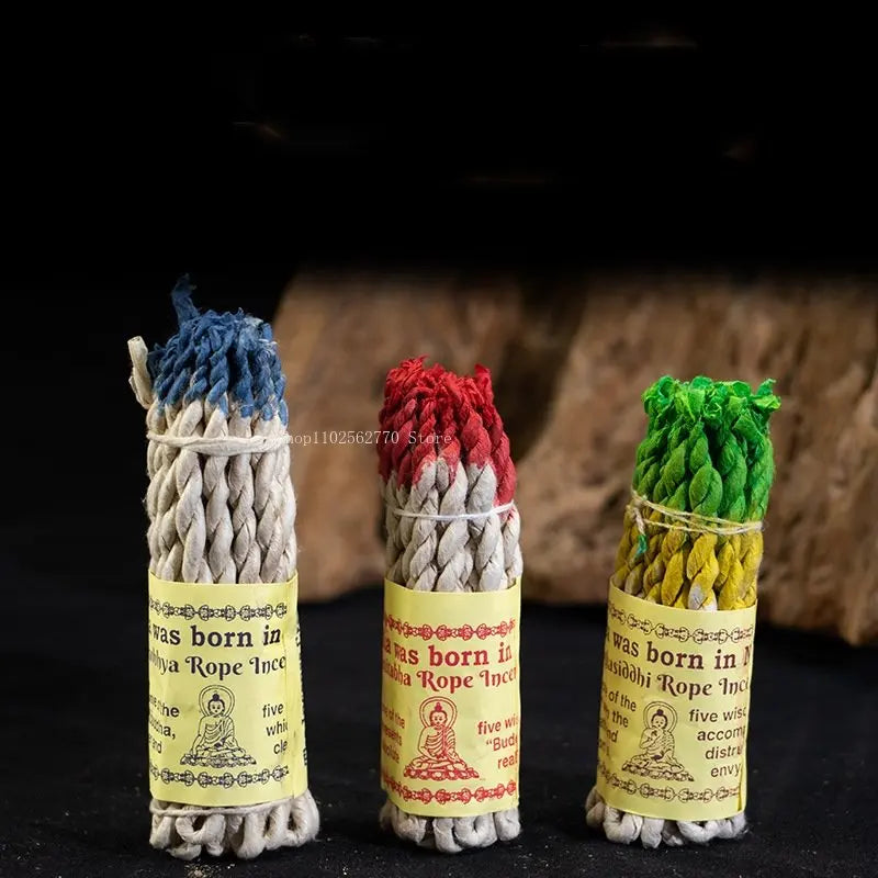 Nepal Handmade Rope Incense Meditation Thread Incense DIY Indoor Household for Buddha Incense Purifying Air Incense Supplies