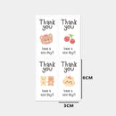 100Pcs Cute Thank You Stickers for Small Business Cake Dessert Packaging Gift Sealing Decor Labels “Thank You Have A Nice Day ”