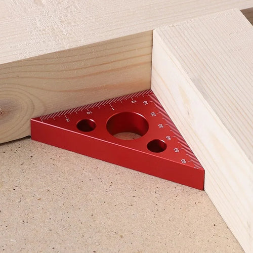 Winkel Lineal Aluminiumlegierung Taschenquadrat DIY Holzbearbeitung Dreieck Lineal Höhenmessung Anreißwerkzeug Holzbearbeitungswerkzeug