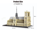 7380pcs+World Architecture Mini Building Blocks Notre-Dame DE Paris Model Church City bricks Toys For Children