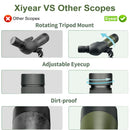 Xiyear 25-75x80 Telescope Spotting Scope Large Field Powerful Zoom Monocular With Phone Adapter Tripod For Bird Watching Camping
