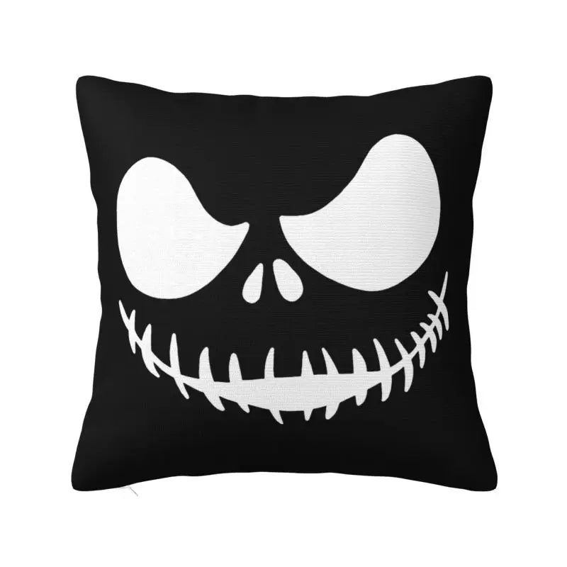 Custom Halloween Skull Jack Sally Throw Pillow Case Home Decor Nightmare Before Christmas Movie Cushion Cover Square Pillowcase