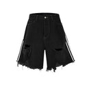 The Bawei | Slim-Fit Fringed Denim Short — High-Street Summer Statement
