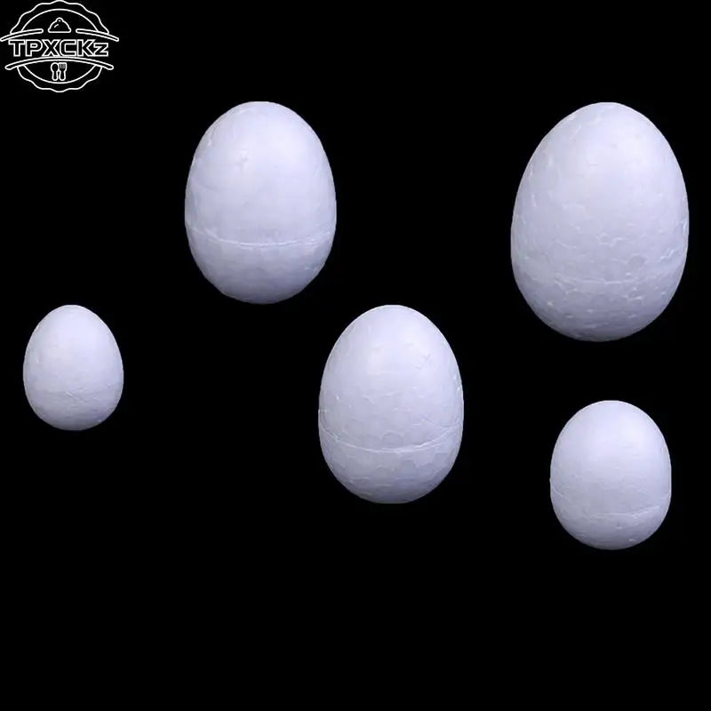 10pcs/set 3-7cm Modelling Polystyrene Styrofoam Foam Egg Ball For DIY Christmas Day Or Easter Day Decoration DIY White Craft