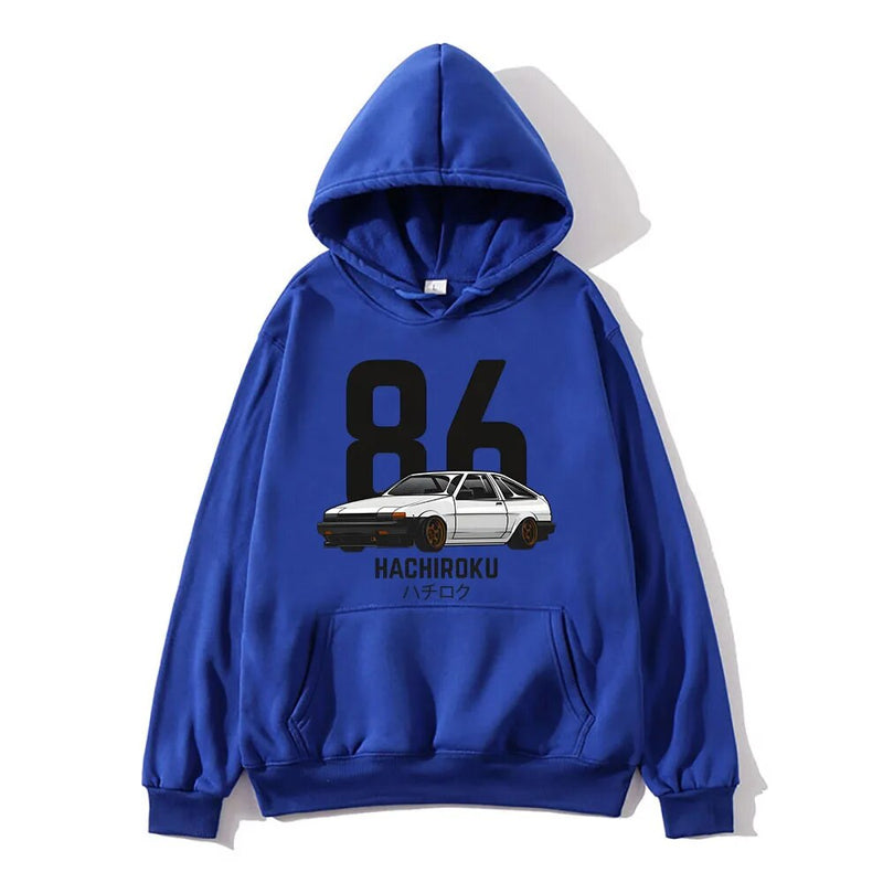 Initial D AE86 HACHIROKU Hoodie JDM Integra DC5 Type R Sweatshirt Fashion Mens Graphic Unisex Pullovers Japanese Streetwear Tops