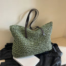 Straw Woven Tote Bags Casual Large Luxury Design Capacity Handbag Beach Shoulder Simple Women's Bag Shopping Summer bolsos