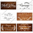 Putuo Decor French Wedding Signs Spanish Wooden Hanging Signs Romantic Wooden Plaque Wood for Home Room Decoration Wedding Decor