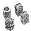 20pcs Stainless Steel Loose Bead Big Large Hole Spacer Beads Charm Pendants for DIY Bracelet Necklace Jewelry Making Supplies