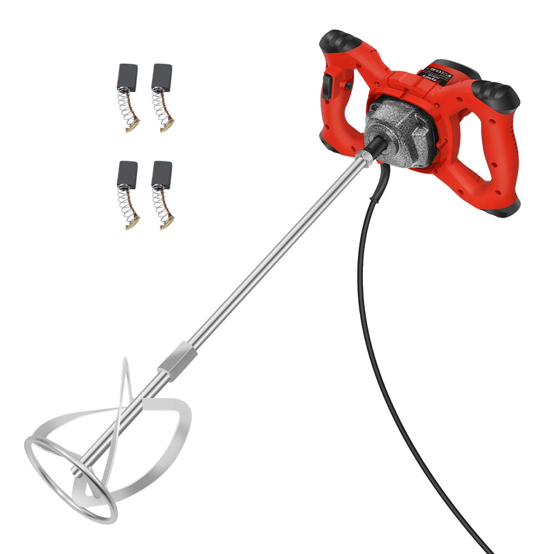 Handheld Paint Concrete Mixer Machine Paddle Mixer Adjustable 6 Speed Stirrer Electric Mix Stirring Tool M14 Mixing Rod 2600W