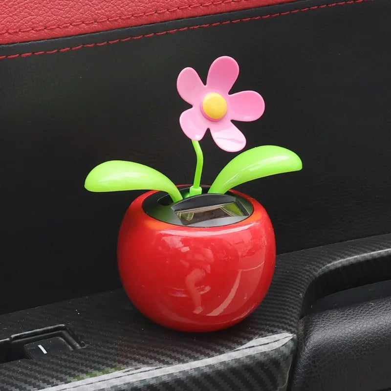 Car Solar Sunflower Ornaments Swaying Honey Bee Decoration Accessories Auto Dashboard Solar Energy Dancing Flowers Ornaments
