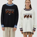 GONTHWID Bär Patchwork Gestreifte Strickpullover Streetwear Hip Hop Harajuku Lässige Pullover Strickwaren Herren Mode Oberteile