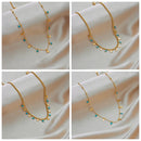 XIYANIKE 316L Stainless Steel Necklaces for Women European American Style Round Pendant Female Necklace Water Proof Lady Jewelry