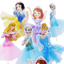 Disney Princess Cake Decoration Frozen Cake Cupcake Toppers Cake Flag for Baby Shower Happy Birthday Supplies Party Cake Decor