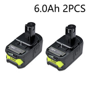 The Long Shift | 6000mAh 18V Li-Ion Battery and Charger for Ryobi
