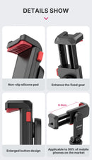 Ulanzi ST-06S Vertical Shooting Phone Mount Holder for DSLR Camera Monitor Mount Tripod Mount Clamp for Smartphone Vlog Shooting