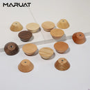 Round Knob Handle Solid Wood Wardrobe Cabinet Door Drawer Cabinet Handle Single Hole Furniture Handle Rustic Style