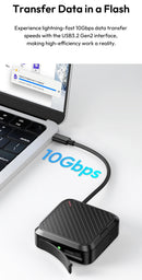 Ulanzi CRC10 3-in-1 Card Reader Case CFA/SD/TF 13 Card Holders with USB3.2 Gen2 Interface High-Speed Data Transmission Chips