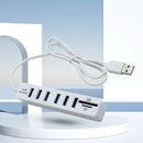 Hub Multi Splitter Port High Speed Transmission USB 6 Port Memory TF Docking Station Plug and Play for Mobile Hard Drive