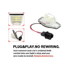 2pcs LED License Plate Lights Assembly for Honda Crv Fit Odyssey Jazz Hrv Frv CR-V Stream 12V SMD Number Lamp Xenon White 6000k