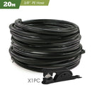 3M-25M 3/8”PE Hose Misting System DIY Adjustable Orange Nozzle Spray Cooling Kit for Greenhouse Garden Plants Fogging Watering