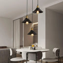 3 Lights Vintage Industrial Pendant Light, Metal Edison Design,Black Metal Hanging Chandeliers,E27 Ceiling Lighting for Kitchen