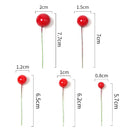100Pcs Artificial Red Holly Berry Picks Stems Fake Winter Christmas Berries Decor for 2023 New Year DIY Garland Wreath Ornaments