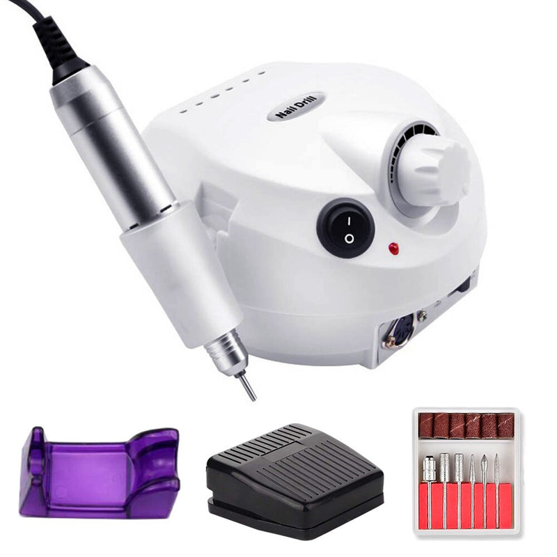 35000RPM Electric Nail Drill Manicure Professional Manicure Pedicure Drill Accessories Electric Nail File with Cutter Nail Tools