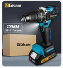 Gisam 65N.m 13MM 35+3 Torque Brushless Electric Impact Drill Cordless Electric Screwdriver Power Tool For Makita 18V Battery Pin