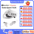 Oculus Quest 3 512G VR All-IN-ONE Headset With Integrated Head VR headset Motion Sensing Game Console Smart Glasses Quest 3