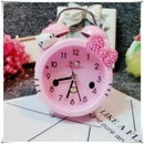 Hello Kitty cartoon alarm clock Kawaii creative mute bedside alarm simple clock rhinestone cute alarm clock Christmas giftft