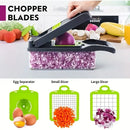 Multifunctional 5-in-1 Vegetable Chopper – Cutter, Dicer, Slicer, Mandoline & Onion Chopper for Vegetables, Easy to Clean