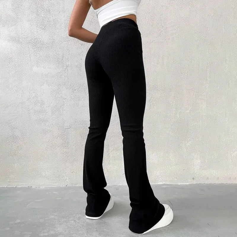 Solid Slim Fit Streetwear Women Pants High Waist Y2k Clothes Pantalones Aesthetic Fashion Trousers Full Length Roupas Femininas