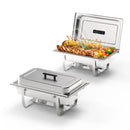 ROOMARK 9QT Chafing Dish Buffet Set, High Grade Stainless Steel Catering Warmer Complete Set with Thick Frame for Party Wedding