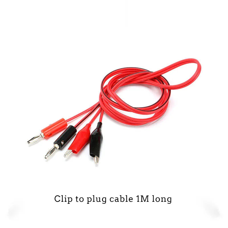 ZIShan 1M Alligator Cilp to Banana Plug Test Cable Lead Connector Dual Tester Probe Crocodile Clip for Multimeter Measure Tool