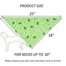 Dog Bandana Fruit Floral Spring Washable Soft Doggy Scarf Kerchief Summer Adjustable for Small Medium Large Dogs Pets
