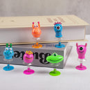 6Pcs Cute Monster Spring Jumping Dolls Toys for Kids Birthday Party Favors Baby Shower Pinata Fillers Gift Bag Carnival Prizes