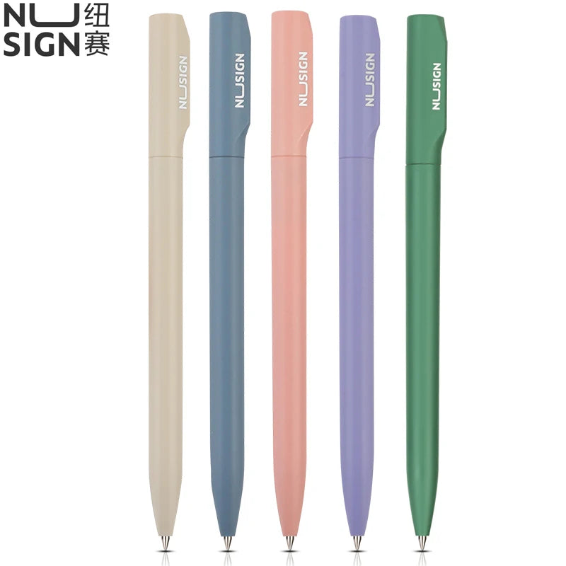 Nusign Gel Pen Neutral Pens Pучка Caneta Rotary Switch Smooth 0.5MM Black Ink Writing for Office School Cute Stationery