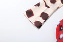 Nibber Music Festival Silk Scarf Strap Patchwork Dress Women Sexy Single-Breasted Full Sleeve Polka Dot Print Hottie Bodycon