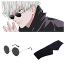 ACE Anime Jujutsu Kaisen Gojo Satoru Cosplay Requisiten Schwarze Brille Steampunk Rundrahmen Brillen Sonnenbrillen Accessoires Herren Damen