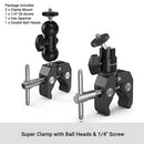 SmallRig Super Clamp with 1/4 and 3/8 Thread 2pcs Pack For 15mm-44mm Rods Cameras Lights Umbrellas Hhooks Shelves Camera Clamp